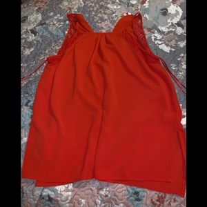 Sleeveless top coral. Worn once